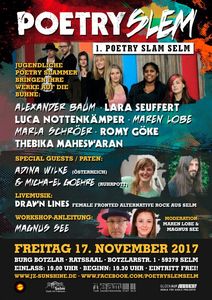 POETRY SLEM - 1. Selmer Poetry Slam am Fr., 17.11.2017 in der Burg Botzlar